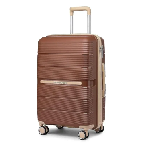 2095def9-1fa1-446f-9b98-9226627e2c60 Valise cabine rigide British Traveller - PP 100%, Serrure TSA, 8 roues - Ultra-légère et Sécurisée