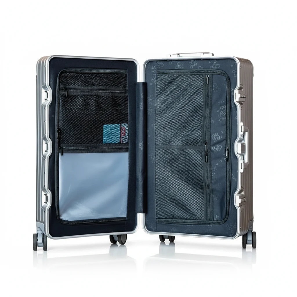Valise cabine voyage en alliage aluminium-magnésium, bagage à roulettes - Protection extrême & roulement silencieux – Image 5