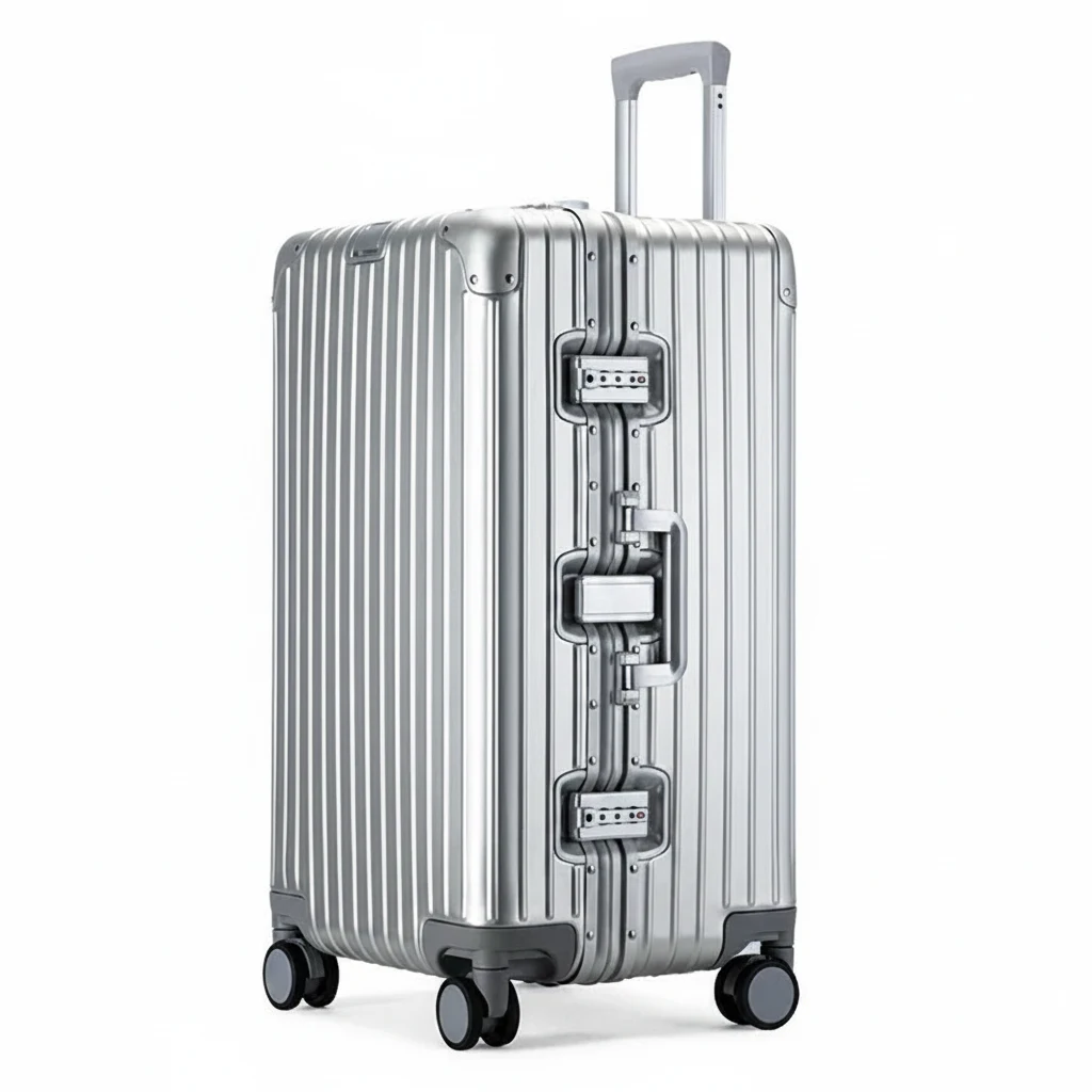 Valise cabine voyage en alliage aluminium-magnésium, bagage à roulettes - Protection extrême & roulement silencieux – Image 9