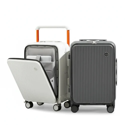 2d5a4a74-d1d7-4e0e-b078-64ea3419272f-1 Valise Cabine Voyage Mi 20 Pouces à Large Poignée - Polycarbonate et Cadre Aluminium - Bagage Cabine Résistant et Léger