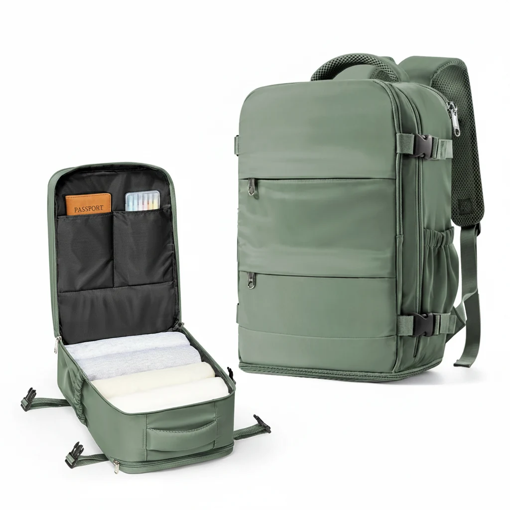 Sac à dos valise cabine Ryanair 40x30x20 - Nylon 20-35L - Bagage à main pour ordinateur portable – Image 2