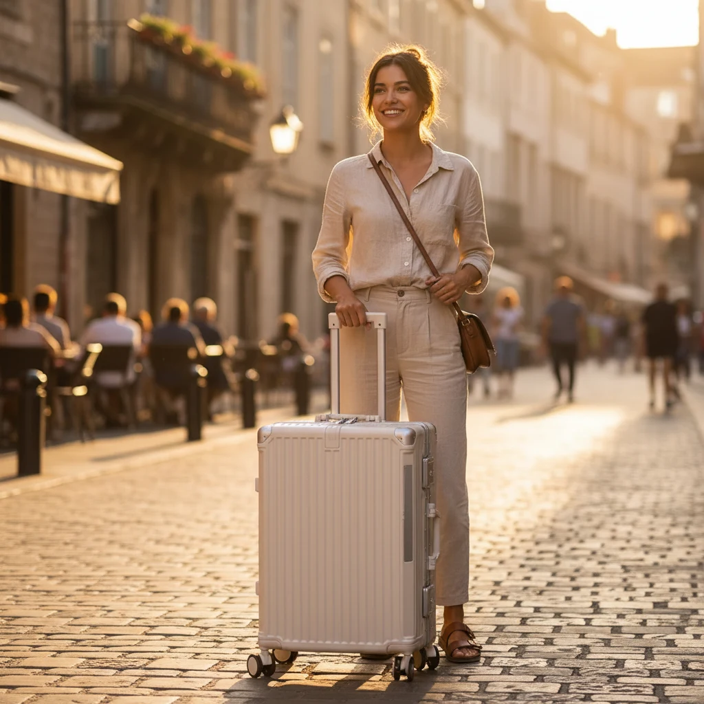 Valise Cabine de Voyage Rigide - PC+ABS, Cadre Aluminium, Serrure TSA -Sécurité et Durabilité – Image 8