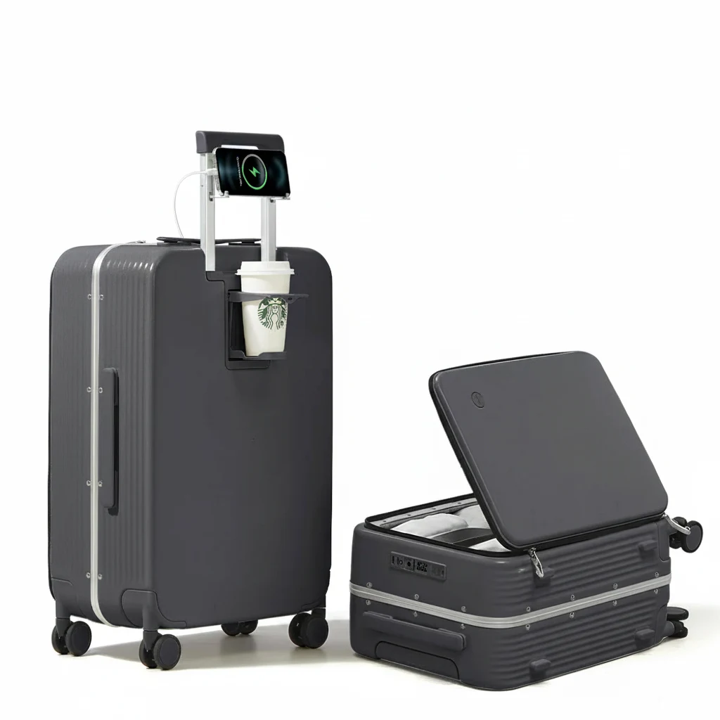 Valise Cabine Mi aluminium PC 20 pouces - Port USB, support téléphone - Voyagez connecté et organisé – Image 6