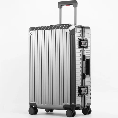 54491489-b998-411f-9545-4fec44a9374c Valise Cabine de Voyage Tout Aluminium 20" 24" 28" - 44-112L, Roues Universelles - Bagage Rigide Léger et Durable