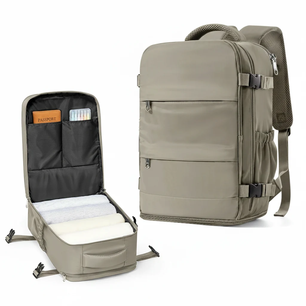 Sac à dos valise cabine Ryanair 40x30x20 - Nylon 20-35L - Bagage à main pour ordinateur portable – Image 4