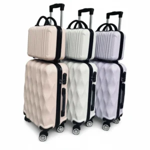Ensemble de valises cabine 2 pièces 20"+14" ABS - Valise cabine légère avec serrure code - Voyagez pratique et organisé