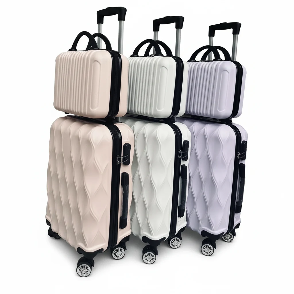 Ensemble de valises cabine 2 pièces 20"+14" ABS - Valise cabine légère avec serrure code - Voyagez pratique et organisé