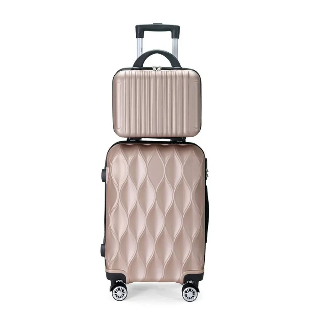Ensemble de valises cabine 2 pièces 20"+14" ABS - Valise cabine légère avec serrure code - Voyagez pratique et organisé – Image 3