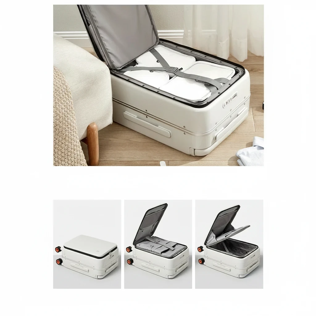 Valise Cabine Rigide M75 - Cadre Aluminium & Coque PC 20/24" - Voyage Silencieux et Élégant – Image 9