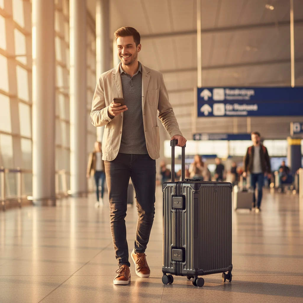 Valise Cabine de Voyage Rigide - PC+ABS, Cadre Aluminium, Serrure TSA -Sécurité et Durabilité – Image 9