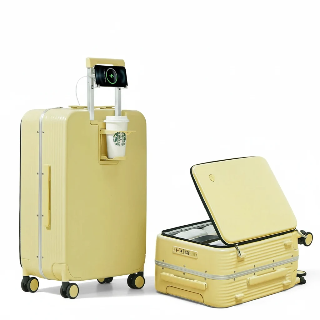 Valise Cabine Mi aluminium PC 20 pouces - Port USB, support téléphone - Voyagez connecté et organisé – Image 2