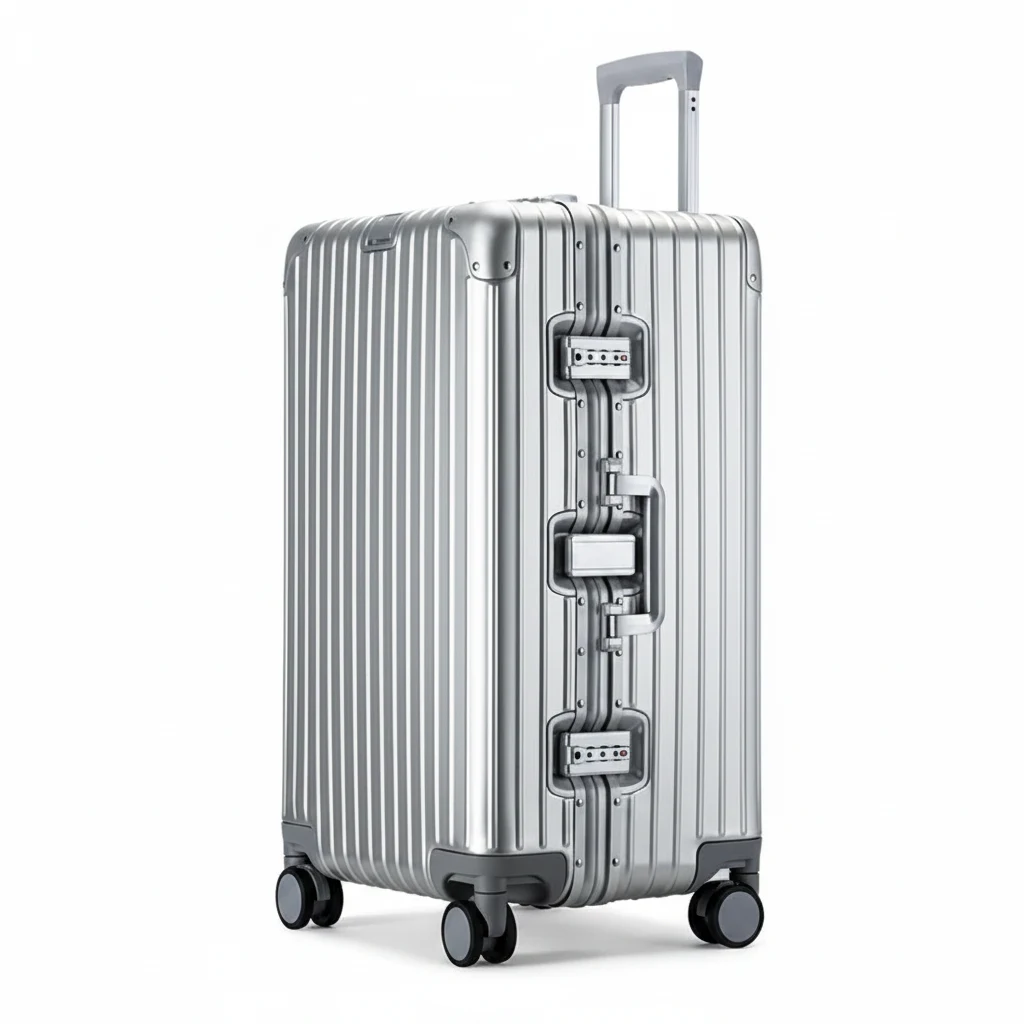 Valise cabine voyage en alliage aluminium-magnésium, bagage à roulettes - Protection extrême & roulement silencieux – Image 2