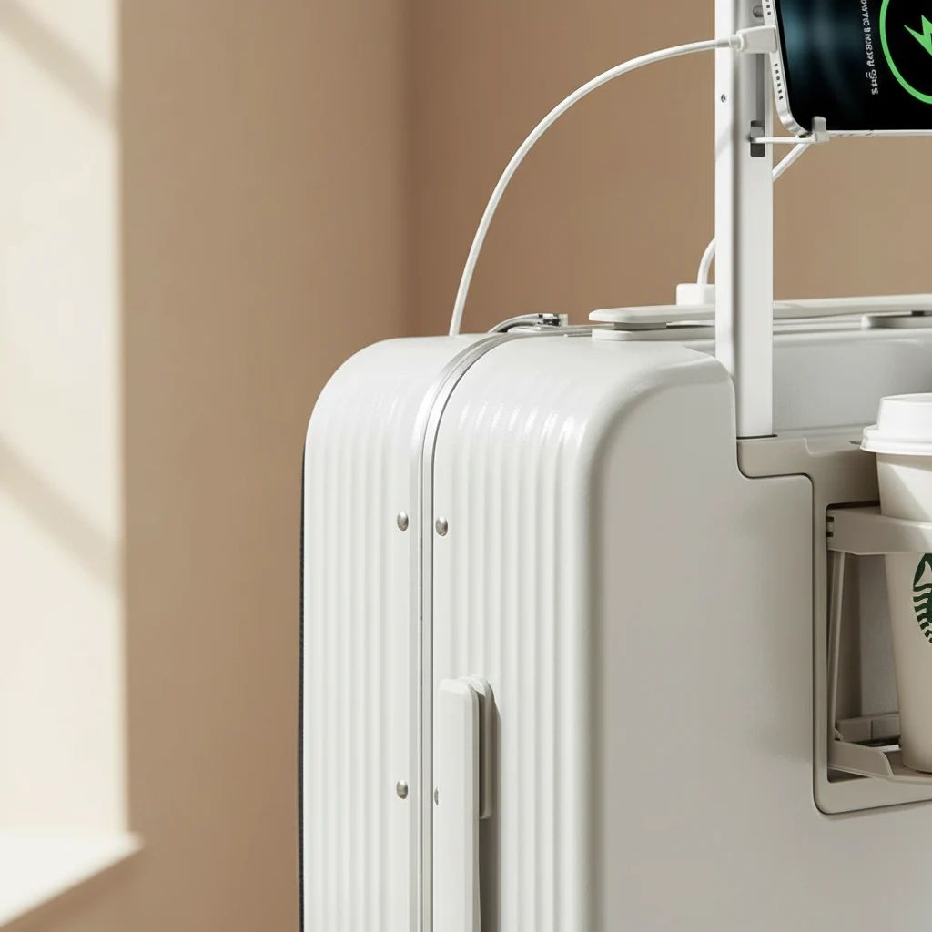 Valise Cabine Mi aluminium PC 20 pouces - Port USB, support téléphone - Voyagez connecté et organisé – Image 9