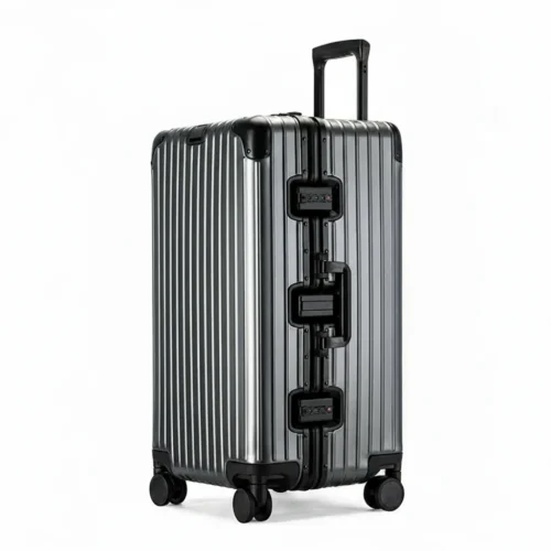 d638eef3-1aa8-4a1c-893a-0b7905872317 Valise cabine voyage en alliage aluminium-magnésium, bagage à roulettes - Protection extrême & roulement silencieux