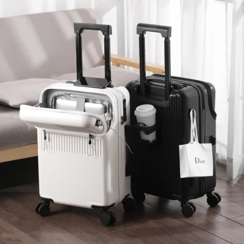 fa95c730-8a7e-4905-b604-73aef4ae2494 Valise cabine d'affaires élégante avec porte-gobelet 20 pouces - PC léger 3kg - Confort et mobilité