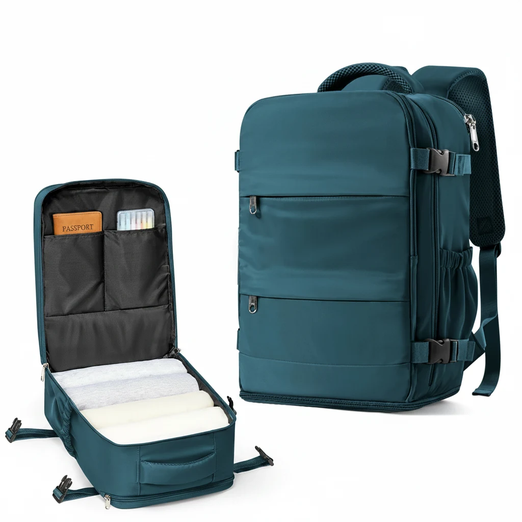 Sac à dos valise cabine Ryanair 40x30x20 - Nylon 20-35L - Bagage à main pour ordinateur portable – Image 3