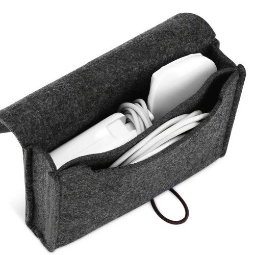Organisateur portable en feutre pour accessoires électroniques Organisateur portable en feutre pour accessoires électroniques, vue principale