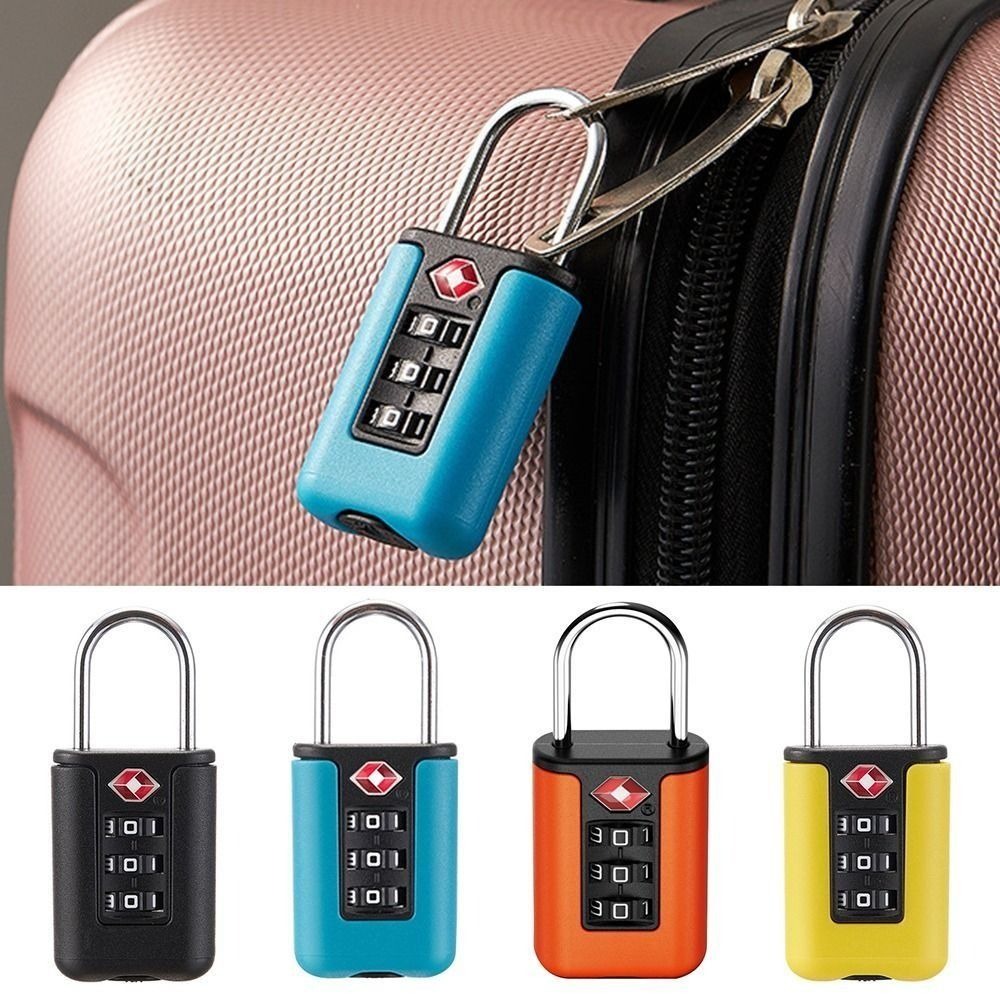 Accessoire de voyage, cadenas TSA à code pour valise, combinaison, vue de face