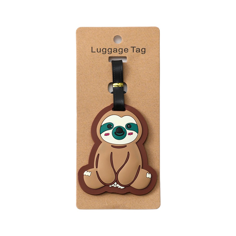 Accessoire de voyage, etiquette valise à motif animal, repérage immédiat, vue de face