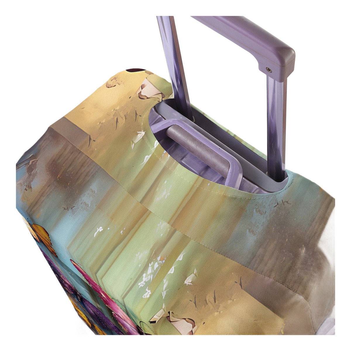 Accessoire de voyage, housse valise élastique imperméable, toutes, vue de trois quarts