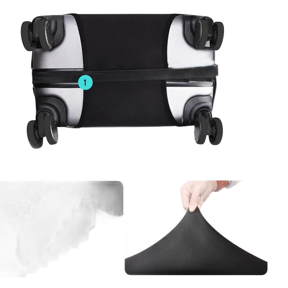 Accessoire de voyage, housse valise épaisse et élastique, fond renforcé, vue principale