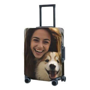 Accessoire de voyage, housse valise personnalisee avec nom et logo