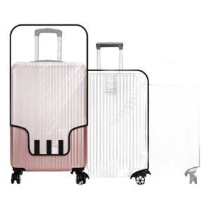 Accessoire de voyage, housse valise transparente et imperméable, trois