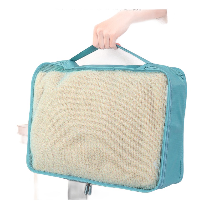 Accessoire de voyage, organiseur valise compressible, lot de trois, vue de face