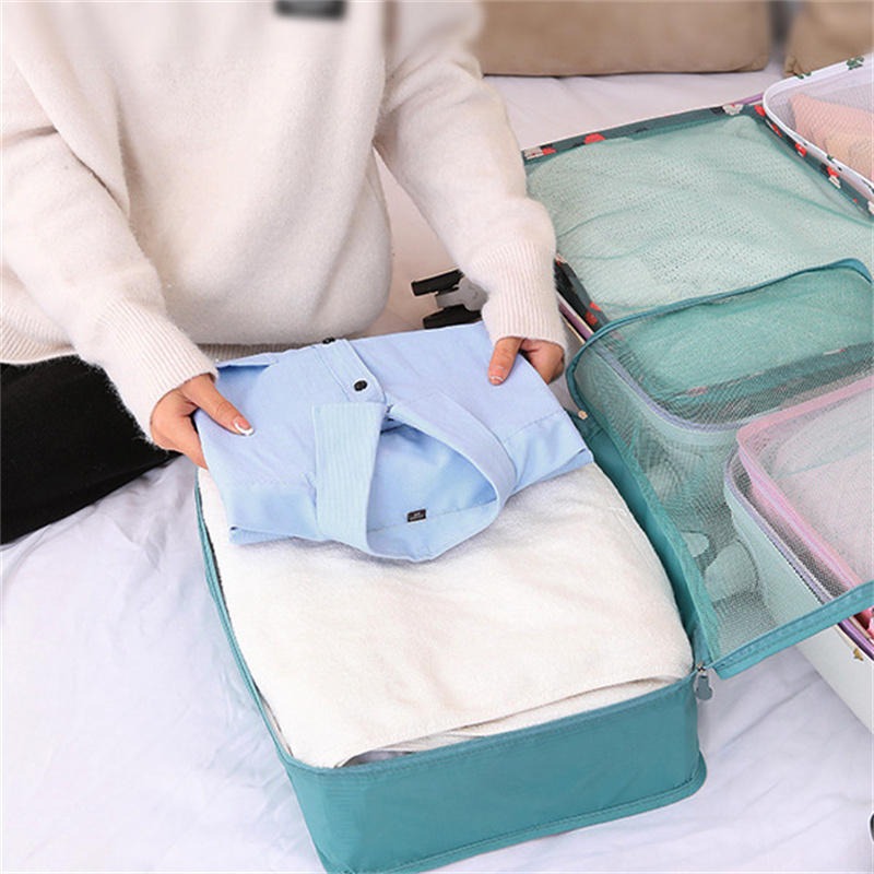 Accessoire de voyage, organiseur valise compressible, lot de trois, detail