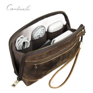 Accessoire de voyage pochette portefeuille en cuir