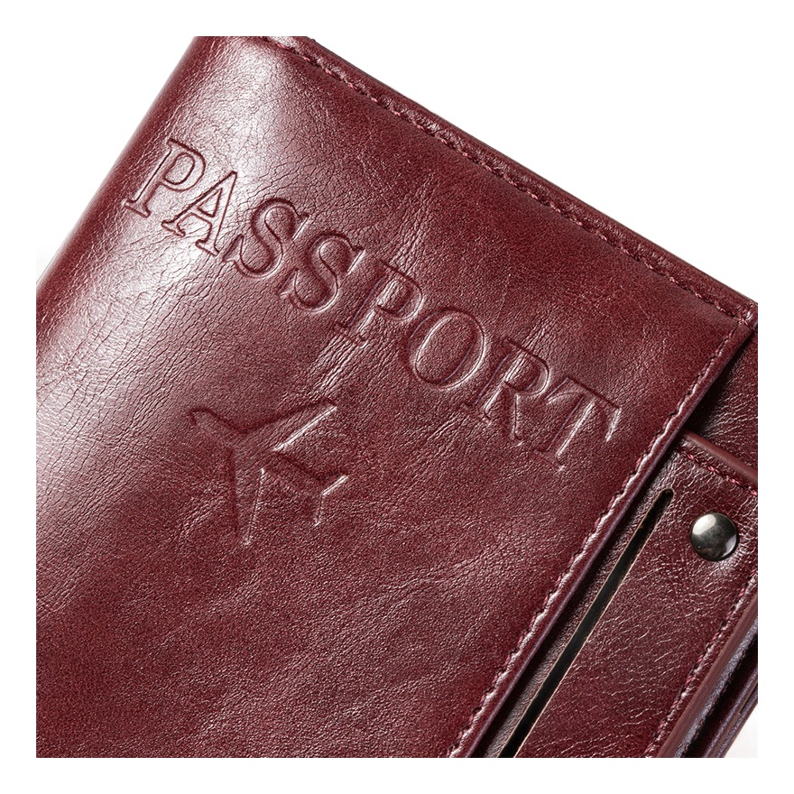 Accessoire de voyage, porte passeport à blocage RFID, detail