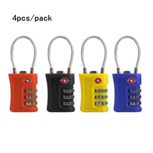 Accessoire de voyage, quatre cadenas à code homologués TSA Accessoire de voyage, quatre cadenas à code homologués TSA, vue principale