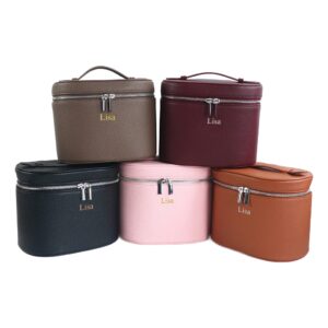 Trousse de toilette en cuir PU, grande capacité