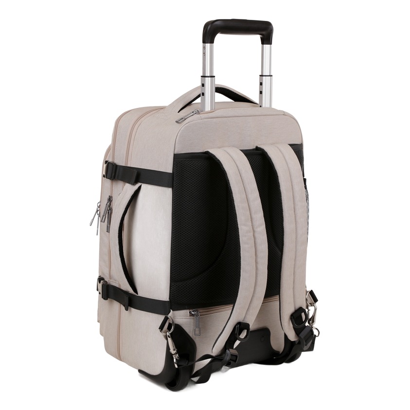 Bagage cabine easyJet, sac à dos cabine à roulettes pour ordinateur, vue de trois quarts