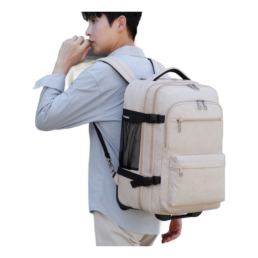 Bagage cabine easyJet, sac à dos cabine à roulettes pour ordinateur, vue de profil