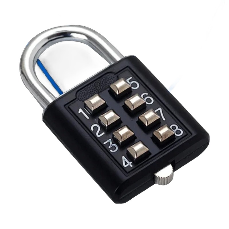 Cadenas à code à boutons pour valise et casier, vue principale