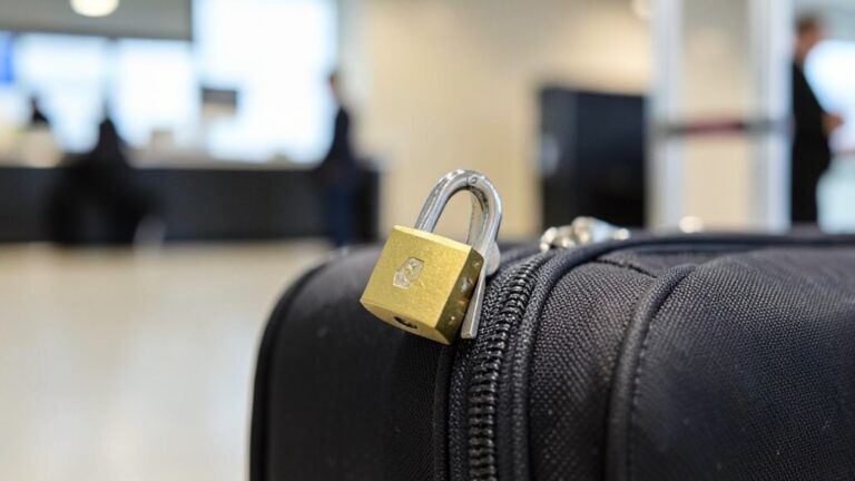 Cadenas TSA a code fixe sur la fermeture d'une valise