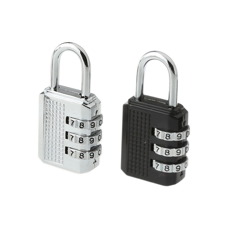 Cadenas valise à code 3 chiffres avec câble acier d'un mètre, vue de face