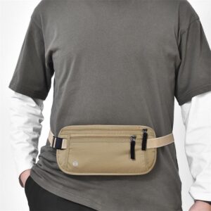 Ceinture de voyage porte-passeport plate, à porter sous les vêtements