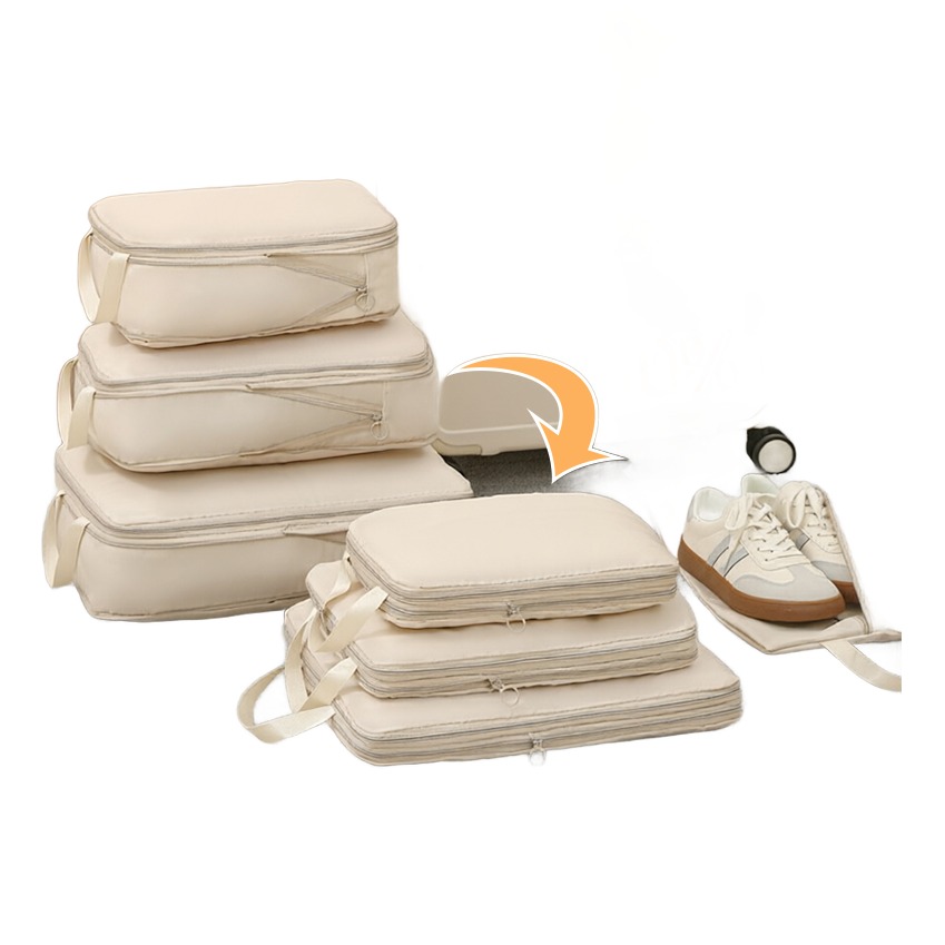 Cubes de compression pour valise, lot de 3 et sac à chaussures, vue principale