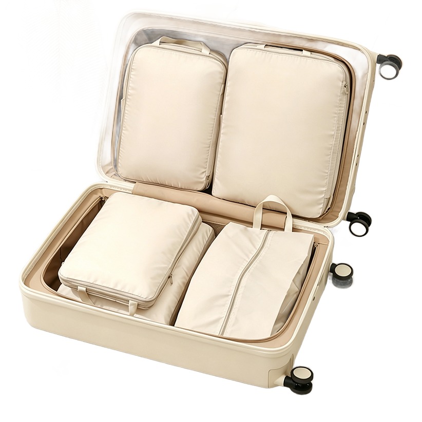 Cubes de compression pour valise, lot de 3 et sac à chaussures, vue de face