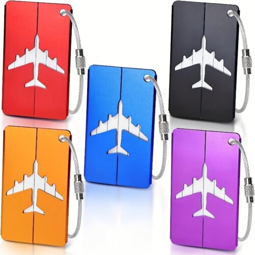 Étiquettes de bagage en métal, accessoire de voyage durable Étiquettes de bagage en métal, accessoire de voyage durable, vue principale