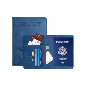 Étui passeport anti lecture, fentes cartes et billets