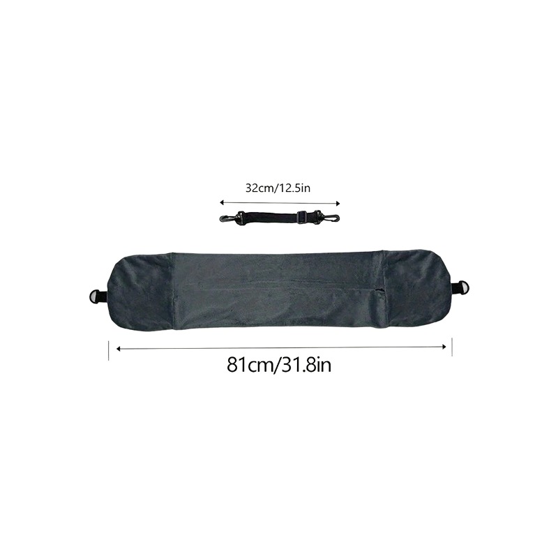 Oreiller de voyage réglable avec pochette de rangement, accessoire, vue arriere