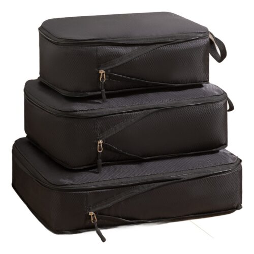 Organiseur valise compressible, lot de 3 tailles en nylon Organiseur valise compressible, lot de 3 tailles en nylon, vue principale