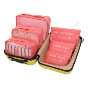 Organiseur valise en six pochettes de tailles différentes