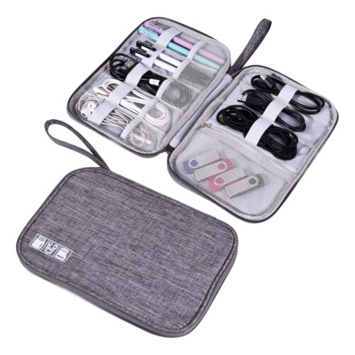 Organiseur valise pour câbles et chargeurs, nylon déperlant Organiseur valise pour câbles et chargeurs, nylon déperlant, vue principale