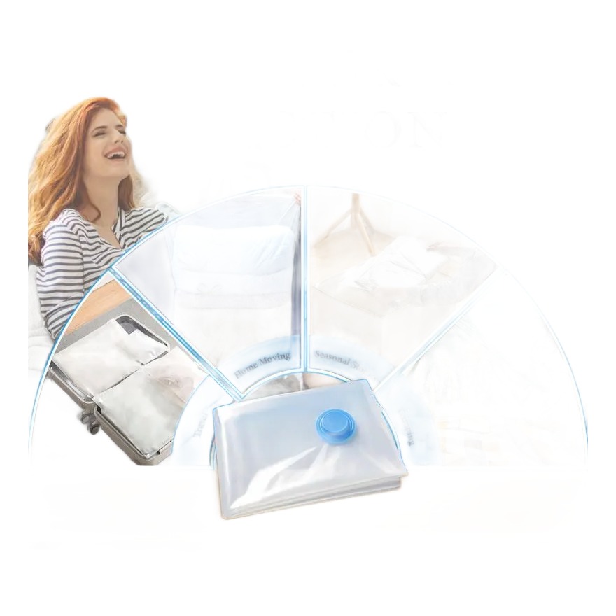Organiseur valise : sacs sous vide et pompe à main fournie, vue principale