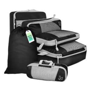 Organiseur valise : six cubes de compression et sac à linge