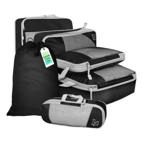 Organiseur valise : six cubes de compression et sac à linge Organiseur valise : six cubes de compression et sac à linge, vue principale